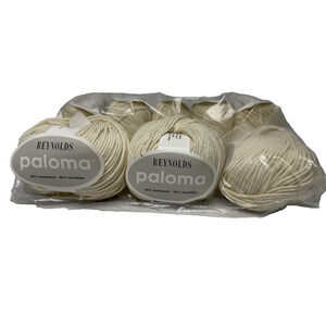Reynolds PALOMA Yarn Lot of 8 Sand Beige Lambswool Microfiber Blend 50gms Italy